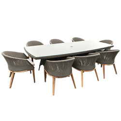 Westminster Valencia/Grace Rectangular 8 Seater Garden Dining Set, FSC-Certified (Teak)